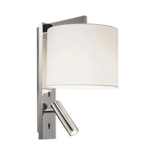 Load image into Gallery viewer, Ravello LED Reader Wall Light in Polished Chrome/White (Drum).