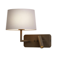 Load image into Gallery viewer, Side by Side Reading Wall Light in Bronze/Plutty (With USB).