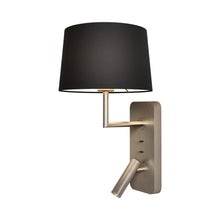 Load image into Gallery viewer, Side by Side Reading Wall Light in Matt Nickel/Black (Without USB).