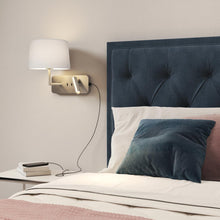 Load image into Gallery viewer, Side by Side Reading Wall Light in bedroom.