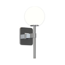 Load image into Gallery viewer, Tacoma Wall Light in Polished Chrome/White Glass (Small).