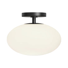 Load image into Gallery viewer, Zeppo Semi Flush Mount Ceiling Light in Matt Black.