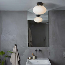 Load image into Gallery viewer, Zeppo Semi Flush Mount Ceiling Light in bathroom.