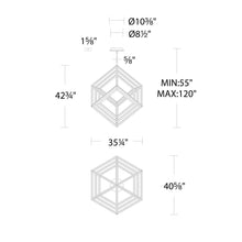 Load image into Gallery viewer, Atlas LED Pendant Light - line drawing.