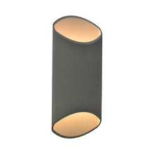 Load image into Gallery viewer, Avenue Outdoor Cylindrical Wall Light in Medium/Silver.
