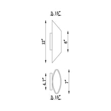 Load image into Gallery viewer, Avenue Outdoor Cylindrical Wall Light - line drawing.