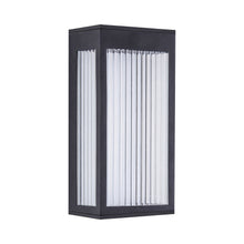 Load image into Gallery viewer, Avenue Ribbed Outdoor Wall Light in Short/Black.