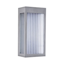 Load image into Gallery viewer, Avenue Ribbed Outdoor Wall Light in Short/Silver.