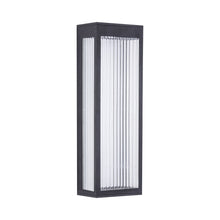 Load image into Gallery viewer, Avenue Ribbed Outdoor Wall Light in Medium/Black.