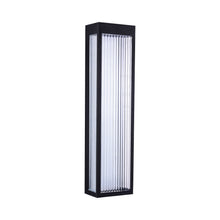 Load image into Gallery viewer, Avenue Ribbed Outdoor Wall Light in Long/Black.