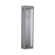 Load image into Gallery viewer, Avenue Ribbed Outdoor Wall Light in Long/Silver.
