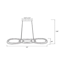 Load image into Gallery viewer, Circa LED Linear Pendant Light - line drawing.