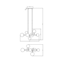 Load image into Gallery viewer, Delilah Chandelier - line drawing.