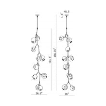 Load image into Gallery viewer, Fairfax Vertical Pendant Light - line drawing.