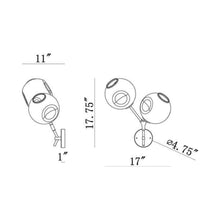 Load image into Gallery viewer, Fairfax Wall Light - line drawing.
