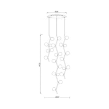 Load image into Gallery viewer, Hampton Multi Light Chandelier - line drawing.