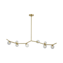 Load image into Gallery viewer, Hampton Linear Chandelier in Clear Glass (8-Light).