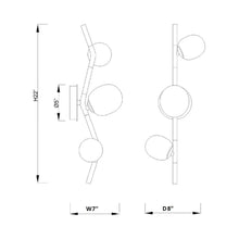 Load image into Gallery viewer, Hampton Multi Light Wall Light - line drawing.