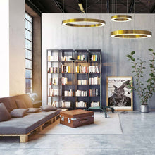 Load image into Gallery viewer, Aria LED Chandelier in living room.