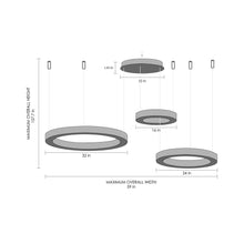 Load image into Gallery viewer, Aria LED Chandelier - line drawing.