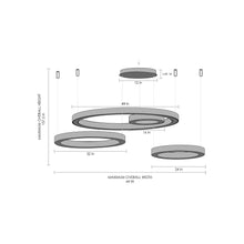 Load image into Gallery viewer, Aria LED Chandelier - line drawing.