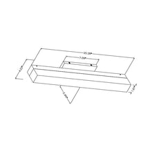 Load image into Gallery viewer, Cermack St. LED Bath Vanity Light - line drawing.