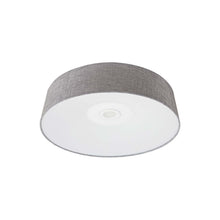 Load image into Gallery viewer, Cermack St. LED Flush Mount Ceiling Light in Small/Grey Linen.