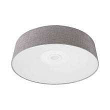 Load image into Gallery viewer, Cermack St. LED Flush Mount Ceiling Light in Large/Grey Linen.