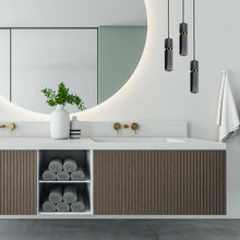 Load image into Gallery viewer, Cicada Pendant Light in bathroom.