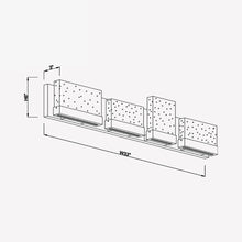 Load image into Gallery viewer, Glacier LED Bath Vanity Wall Light - line drawing.