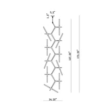 Load image into Gallery viewer, San Vincente Vertical LED Chandelier - line drawing.