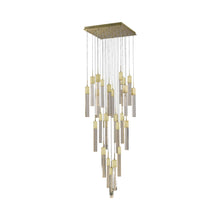 Load image into Gallery viewer, The Original Glacier LED Multi Light Pendant Light in 41-Light/Brushed Brass.