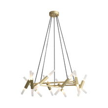 Load image into Gallery viewer, Manhattan Ave. LED Pendant Light in Brushed Brass.