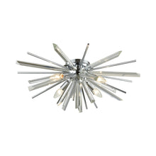 Load image into Gallery viewer, Palisades Avenue Flush Mount Ceiling Light in Chrome.