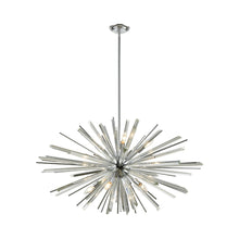 Load image into Gallery viewer, Palisades Avenue Pendant Light in Chrome (10-Light).
