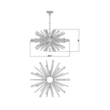 Load image into Gallery viewer, Palisades Avenue Pendant Light - line drawing.