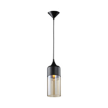 Load image into Gallery viewer, Robertson Blvd Pendant Light in Black Organza Silk (5-Inch).