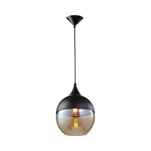Load image into Gallery viewer, Robertson Blvd Pendant Light in Black Organza Silk (8-Inch).