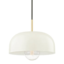 Load image into Gallery viewer, Avery Pendant Light in Aged Brass / Cream/Large.