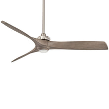 Load image into Gallery viewer, Aviation LED Ceiling Fan in Brushed Nickel / Ash Maple/No Light.