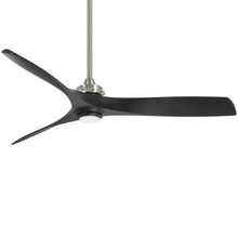 Load image into Gallery viewer, Aviation LED Ceiling Fan in Brushed Nickel / Coal/No Light.