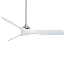 Load image into Gallery viewer, Aviation LED Ceiling Fan in Brushed Nickel / White/LED.