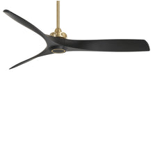 Load image into Gallery viewer, Aviation LED Ceiling Fan in Soft Brass / Coal/No Light.