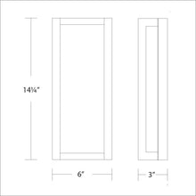 Load image into Gallery viewer, Axel Outdoor LED Wall Light - line drawing.