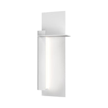 Load image into Gallery viewer, Backgate™ Outdoor LED Wall Light in Small/Textured White/Left.