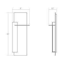 Load image into Gallery viewer, Backgate™ Outdoor LED Wall Light - line drawing.