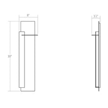 Load image into Gallery viewer, Backgate™ Outdoor LED Wall Light - line drawing.