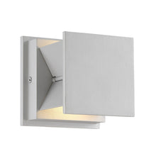 Load image into Gallery viewer, Baffled Outdoor LED Wall Light in Silver Dust.
