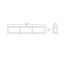 Load image into Gallery viewer, Bahn LED Bath Vanity Light - line drawing.