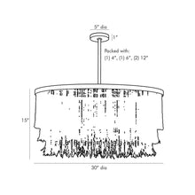 Load image into Gallery viewer, Baja Chandelier - line drawing.
